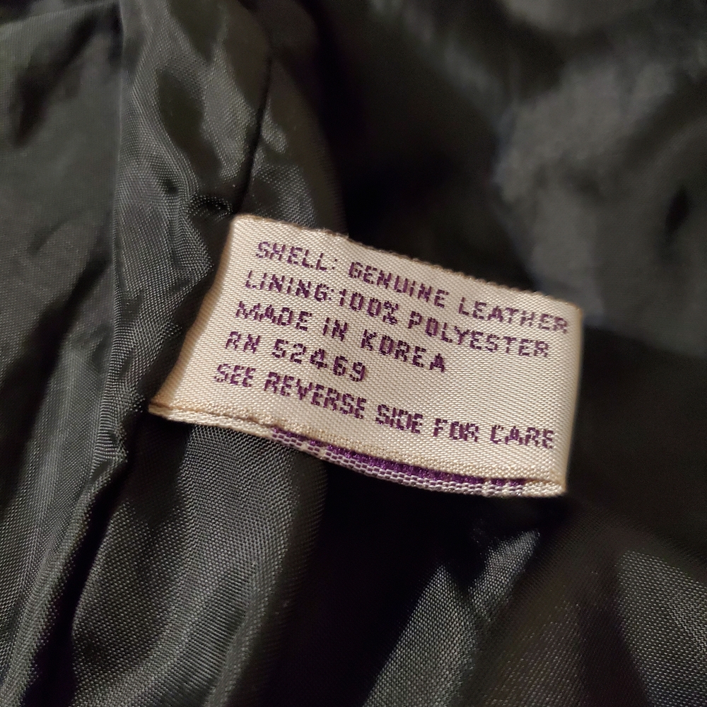 Y2k International Leather Collection Black Leather Trench Coat Size Small Petite - Picture 11 of 14